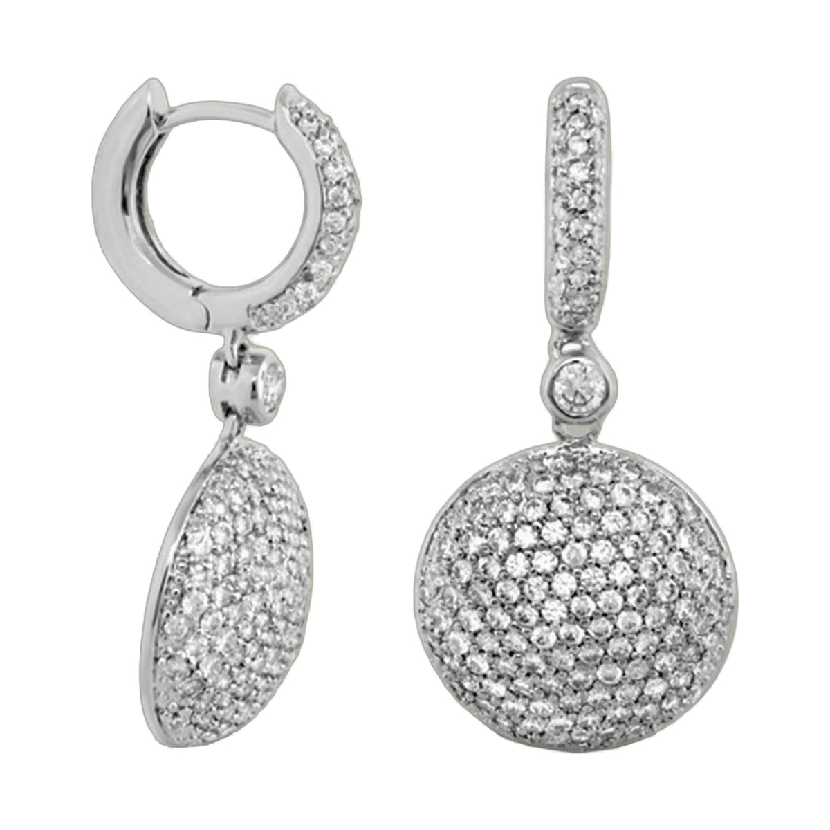 Glamour Pave Medallion Earrings
