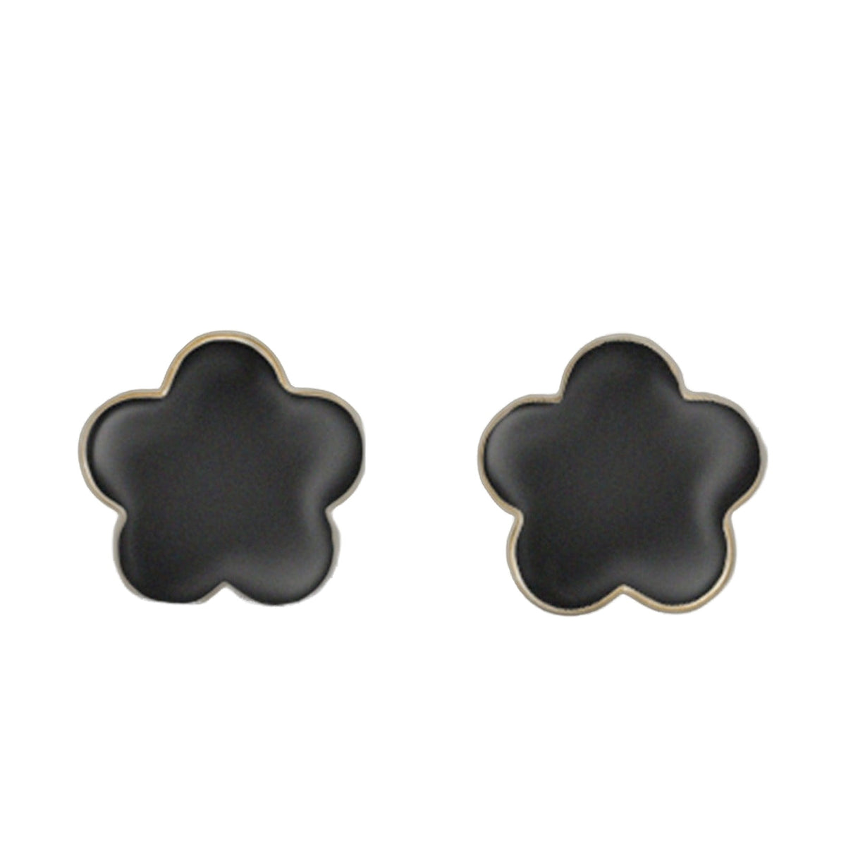 Daisy Love Earrings — Black Flower Clip