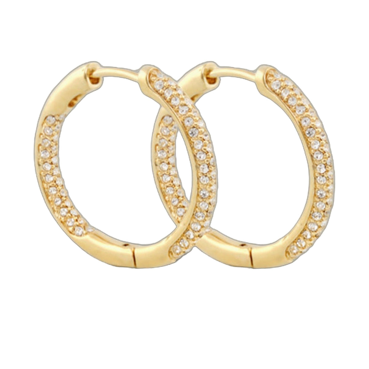 Pave Hoop Earrings
