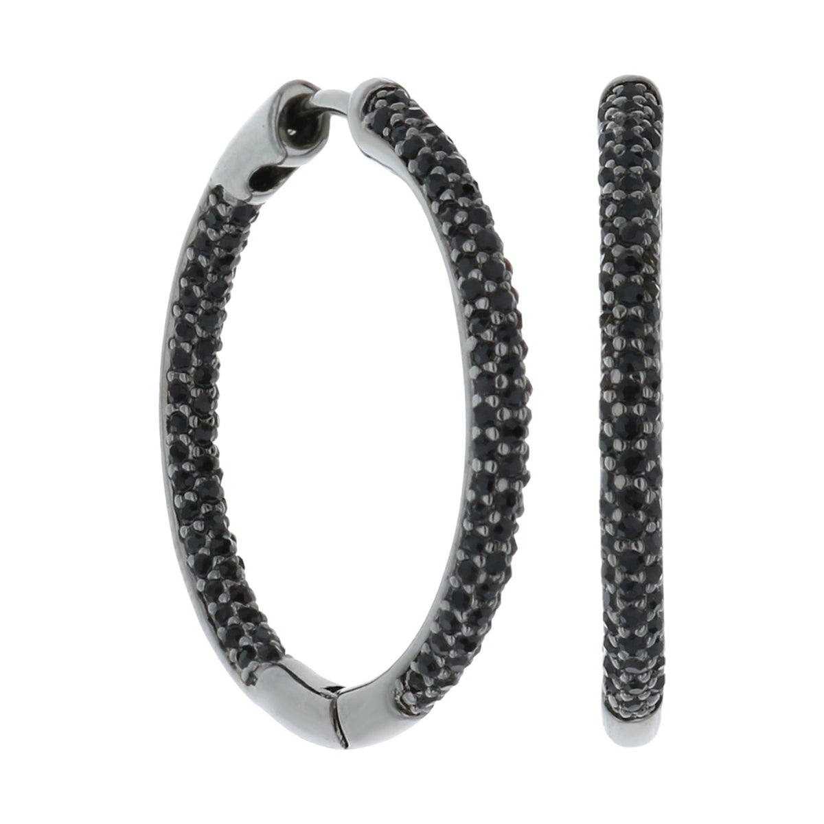 Pave Hoop Earrings