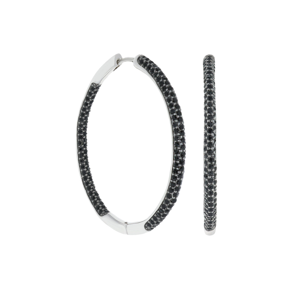 Pave Hoop Earrings