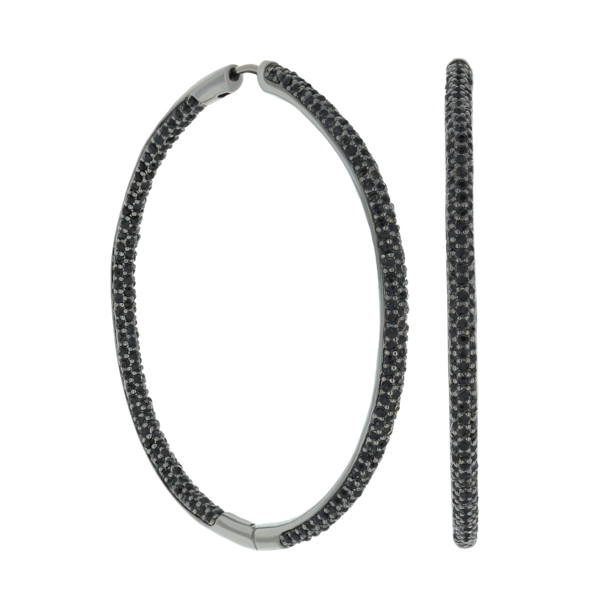 Pave Hoop Earrings