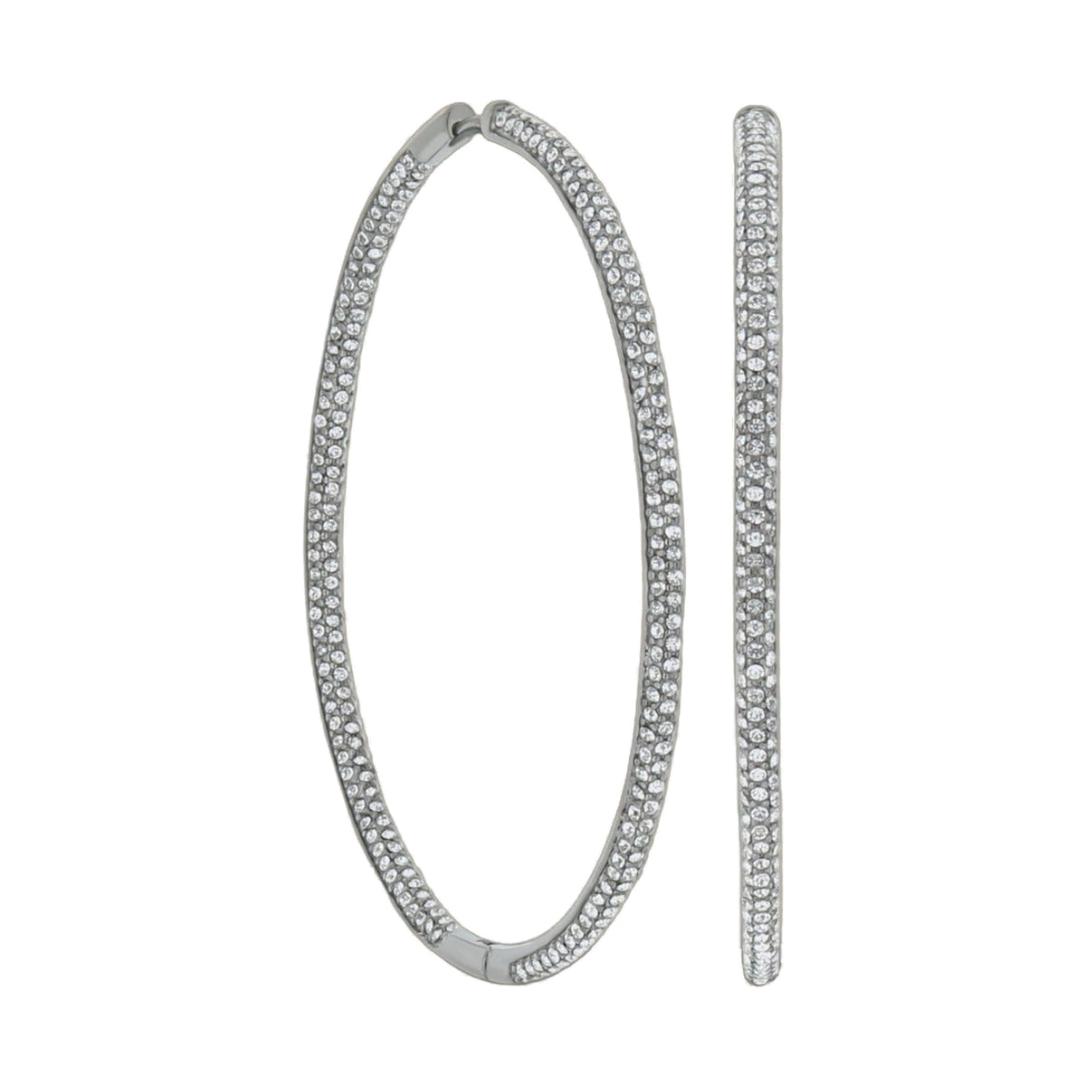 Pave Hoop Earrings