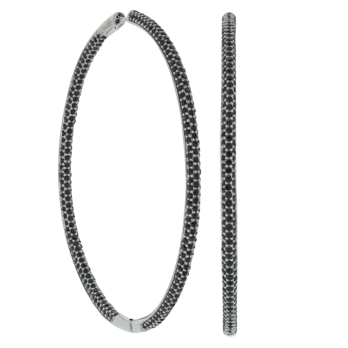 Pave Hoop Earrings