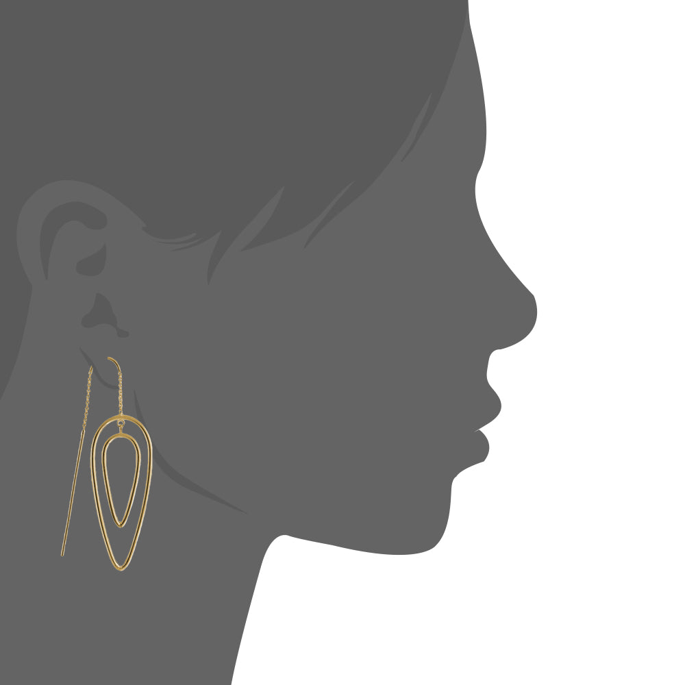 Socialite Earrings — Open Teardrop Threader