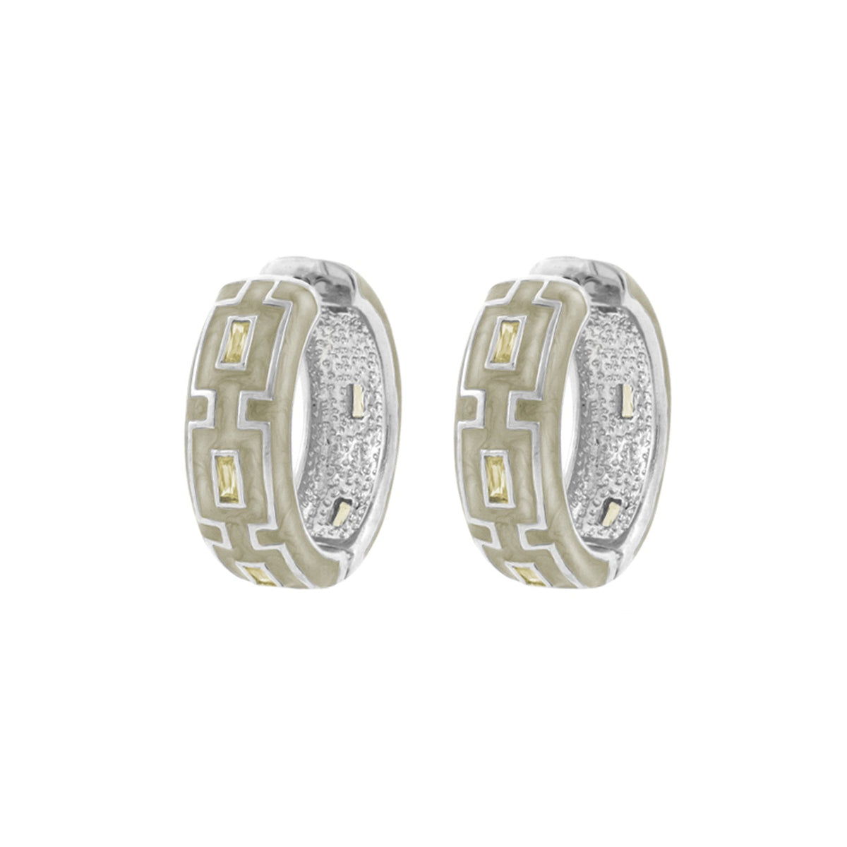 Greek Key Hoop Earrings
