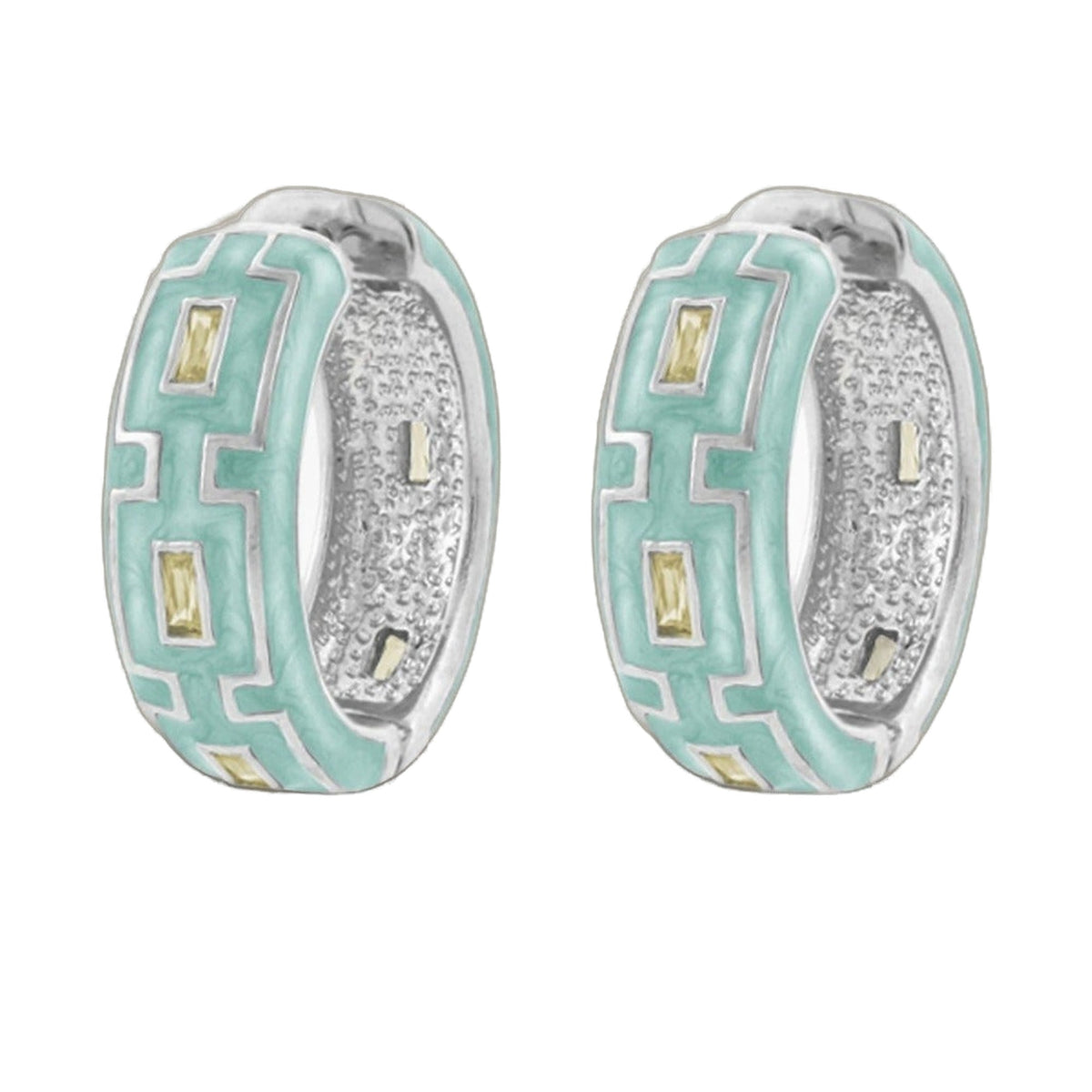 Greek Key Hoop Earrings
