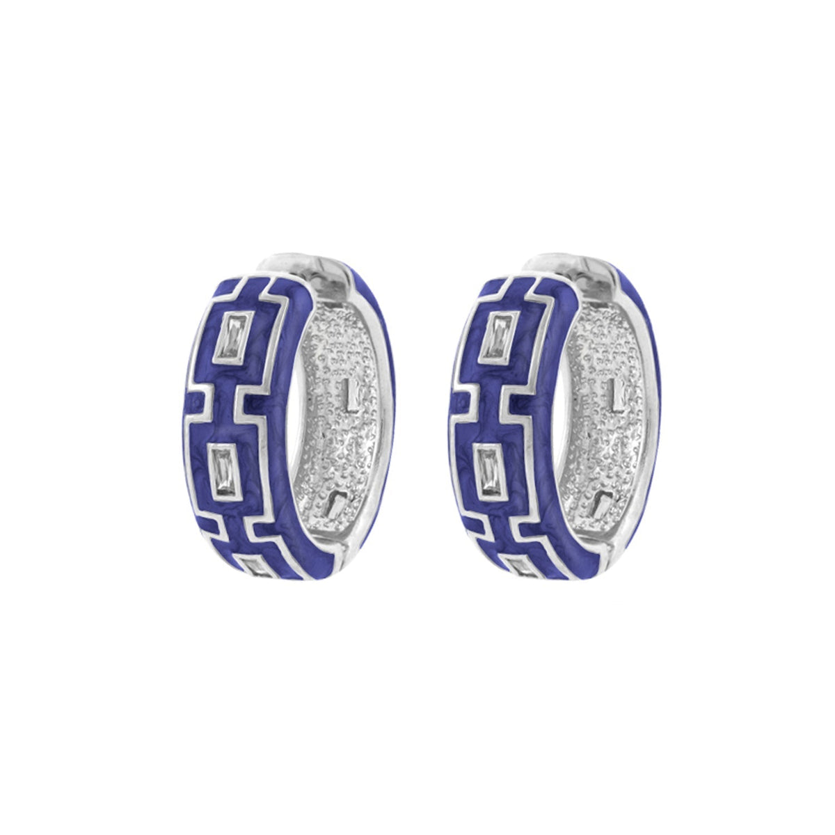 Greek Key Hoop Earrings