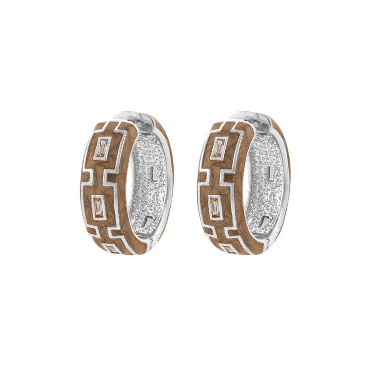 Greek Key Hoop Earrings