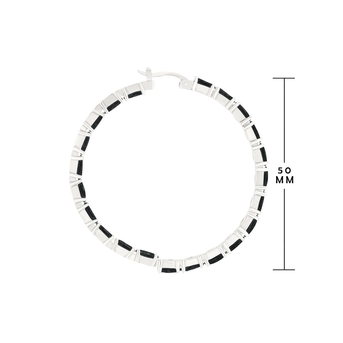 Pave Hoop Earrings — Marquise Station