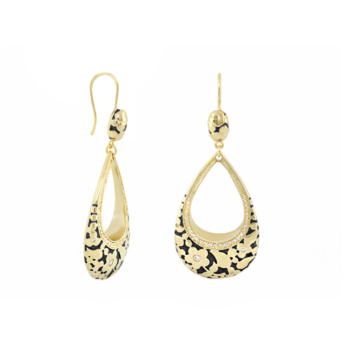 Flowers by Orly Earrings — Speckled Open Teardrop