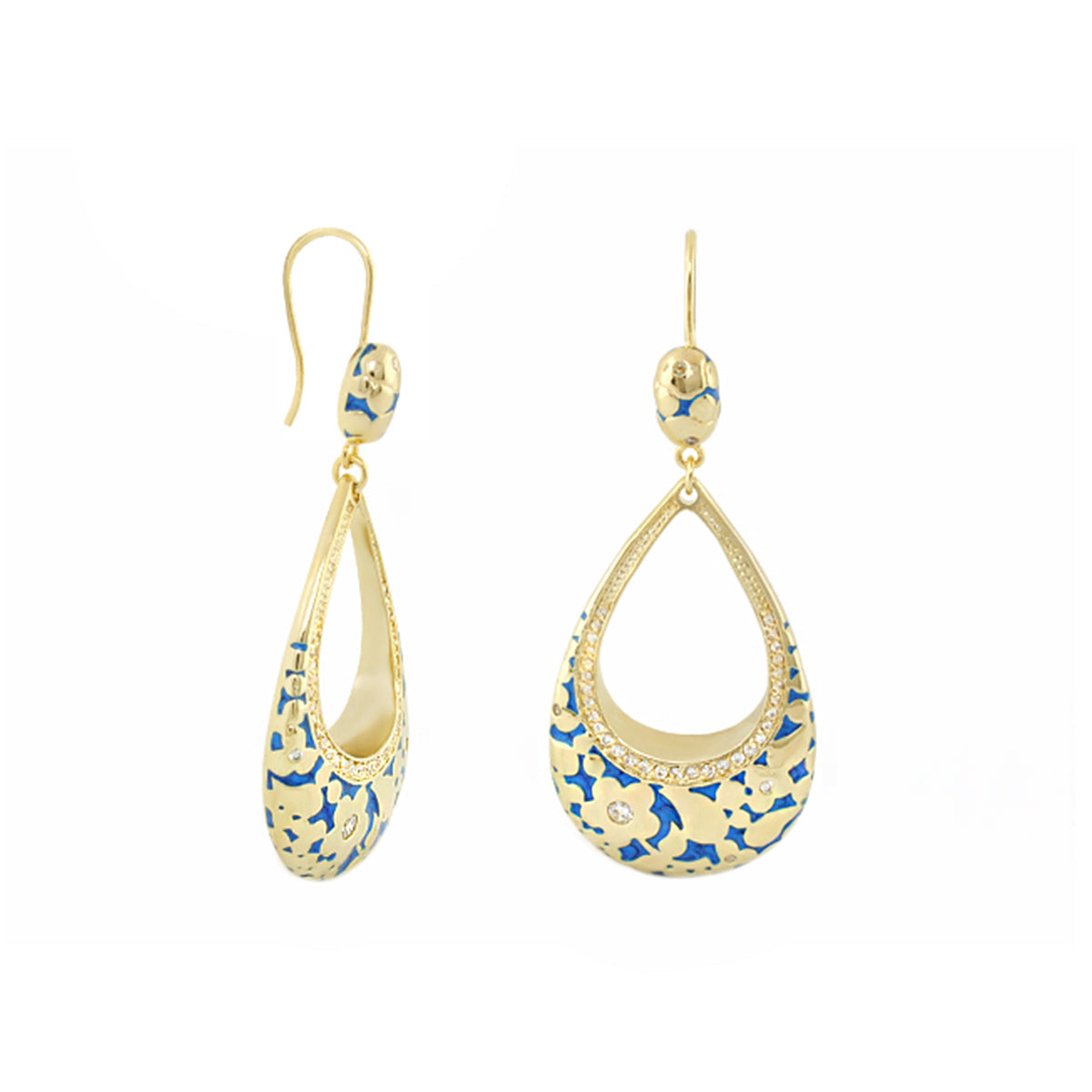 Flowers by Orly Earrings — Speckled Open Teardrop