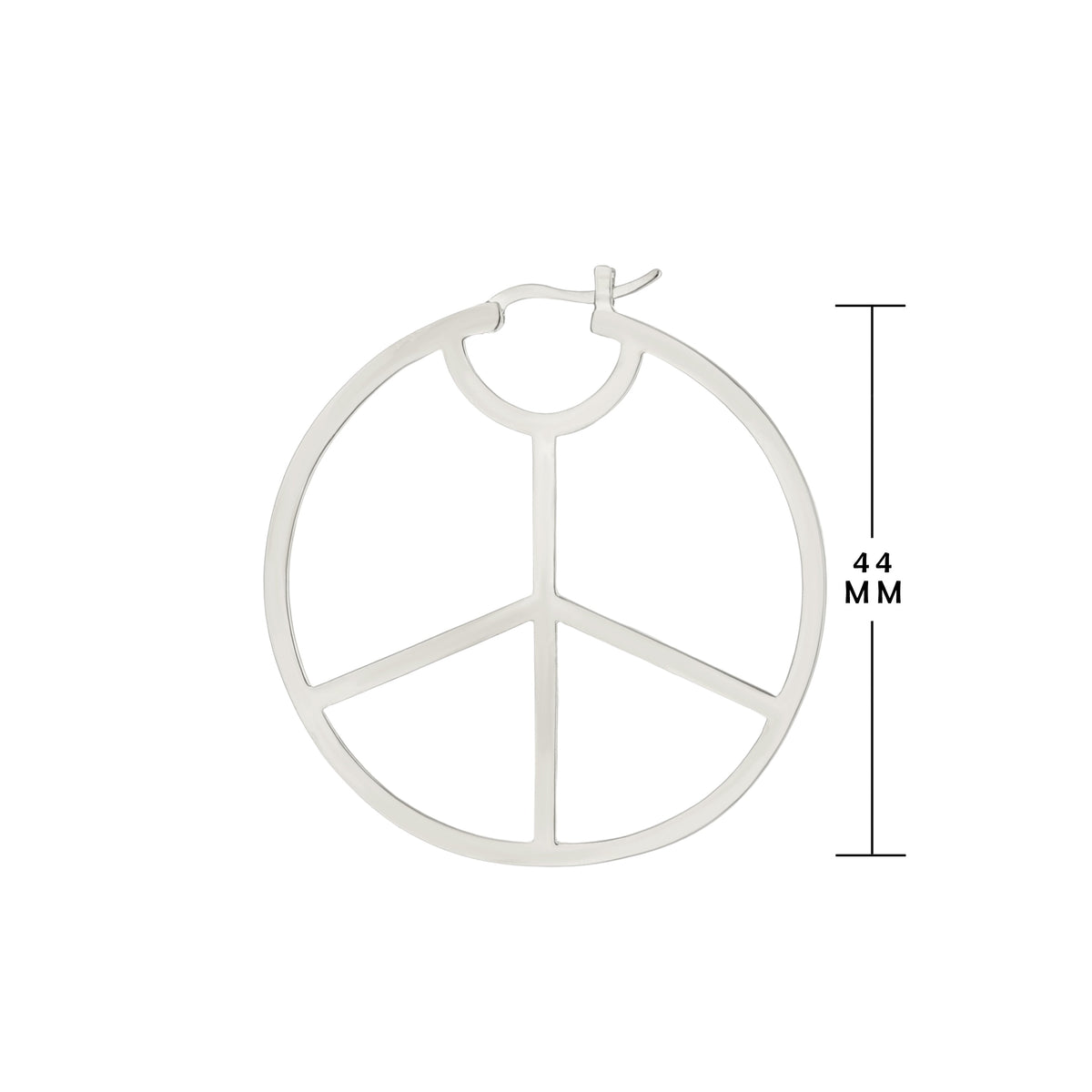 Pave Peace Hoop Earrings — Polished