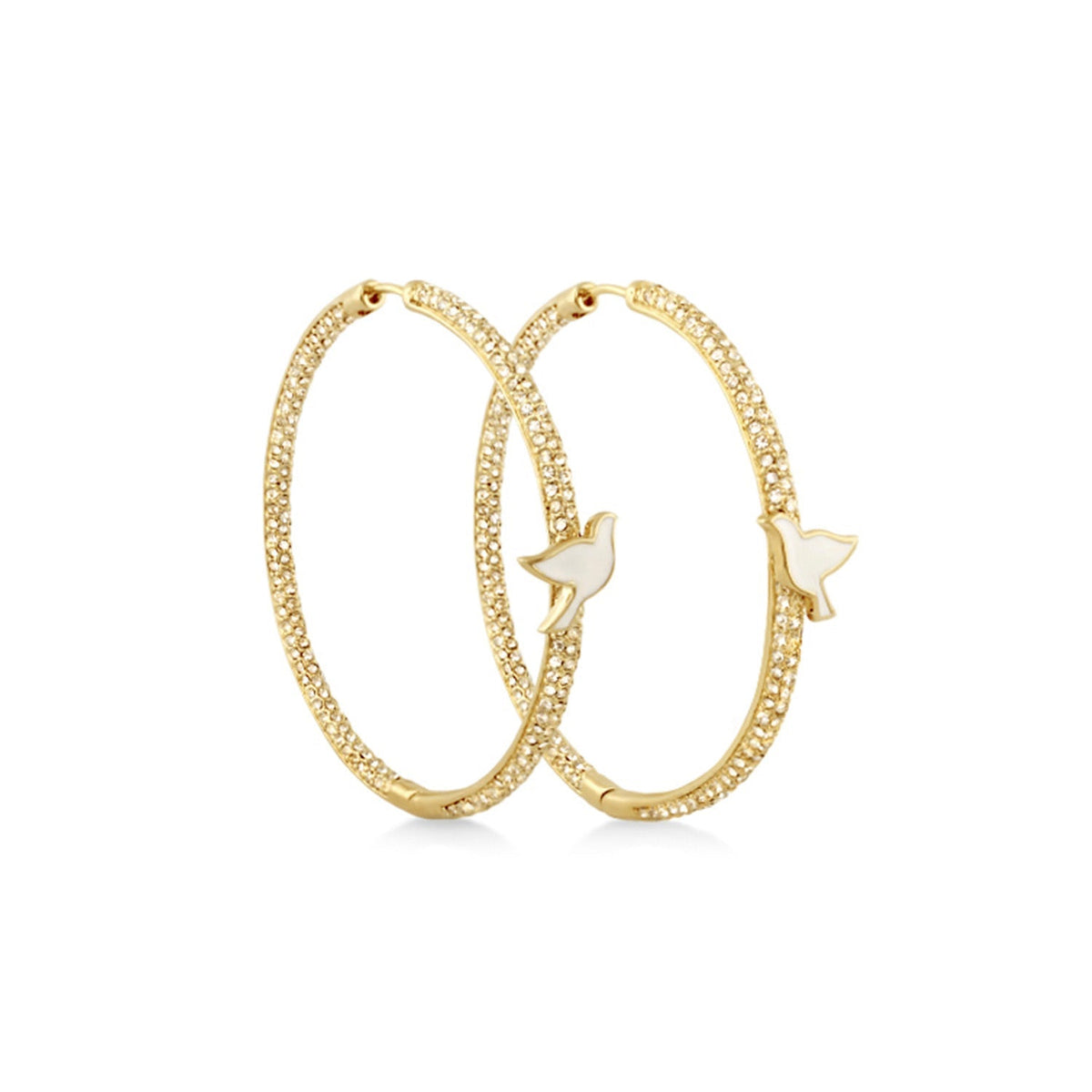 Peace and Dove Hoop Earrings
