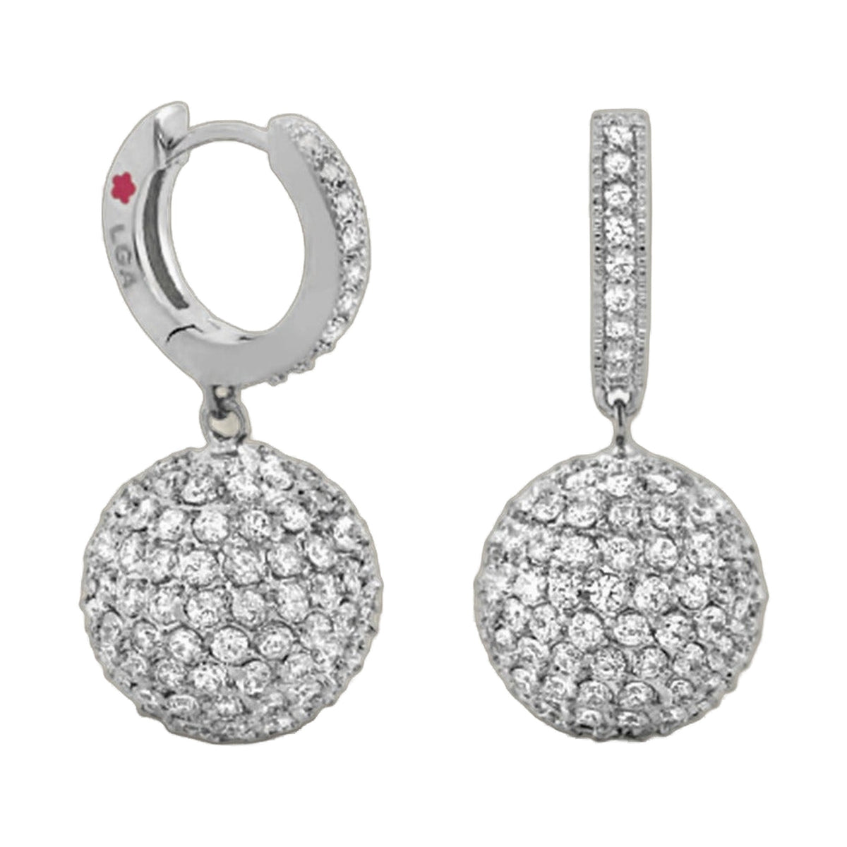 Glamour Pave Earrings — Pavé Ball Drop