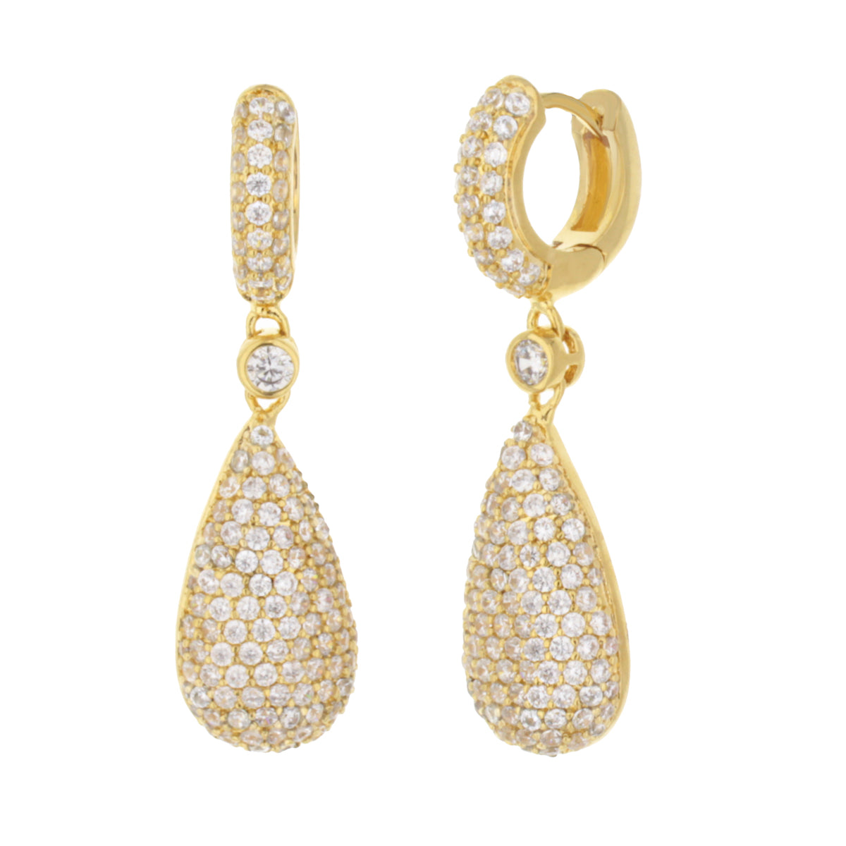 Glamour Pave Drop Earrings