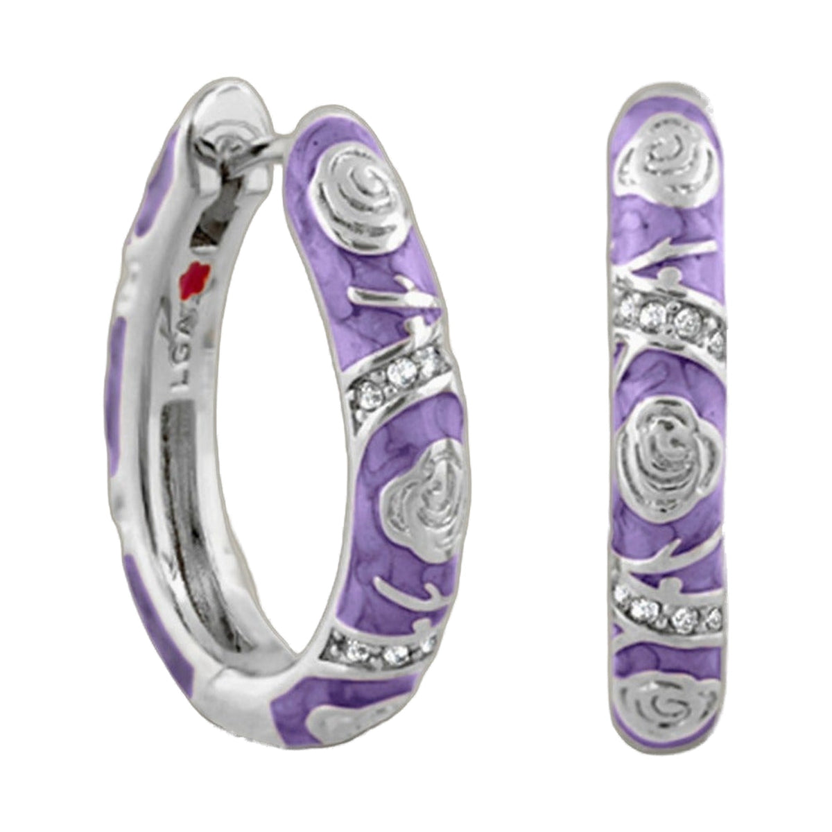 Stackable Fiesta Earrings — Rosette Pavé Hoop