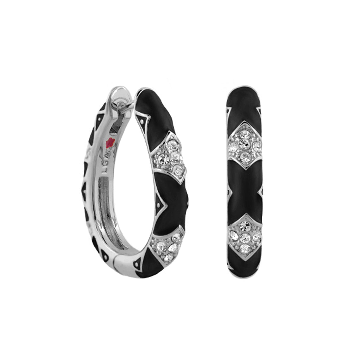 Stackable Fiesta Earrings — Pavé Station Hoop