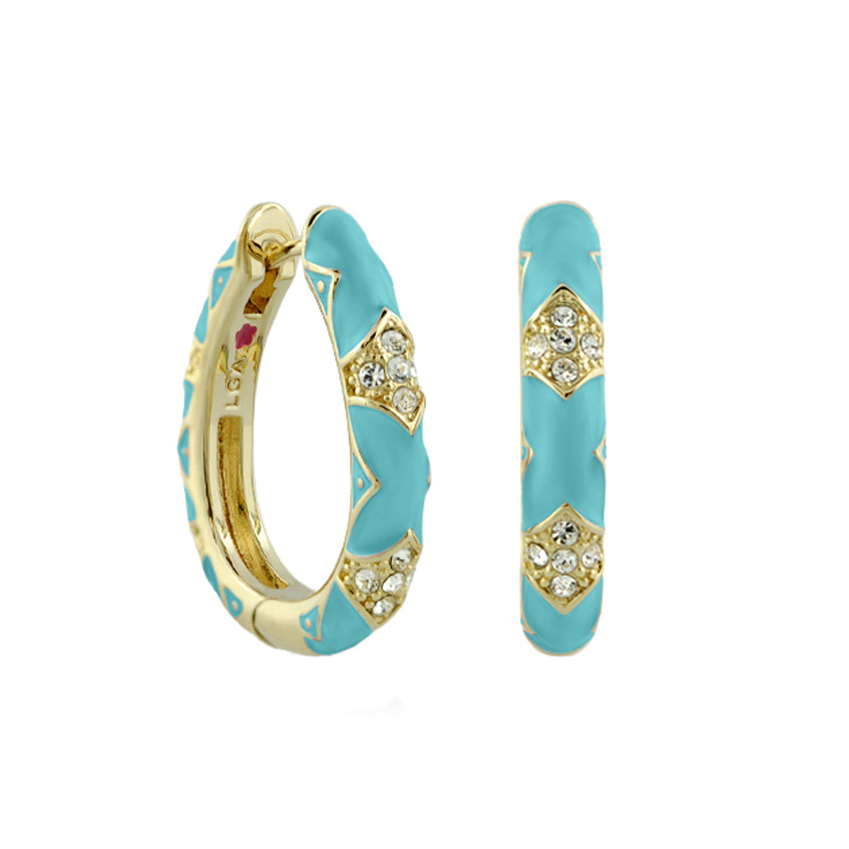 Stackable Fiesta Earrings — Pavé Station Hoop
