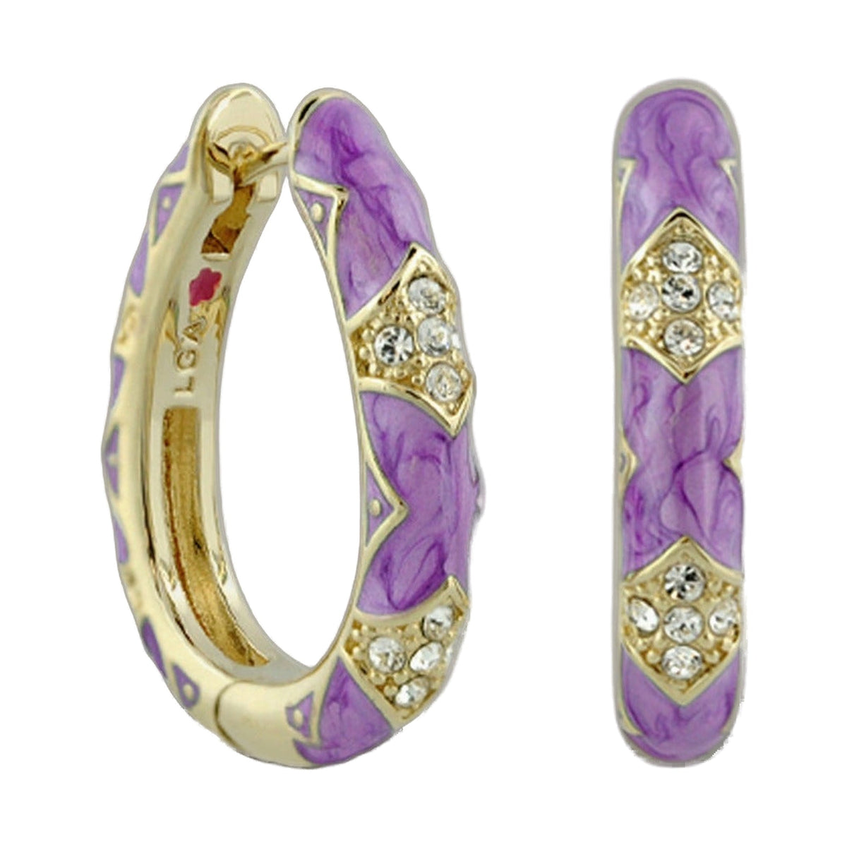 Stackable Fiesta Earrings — Pavé Station Hoop