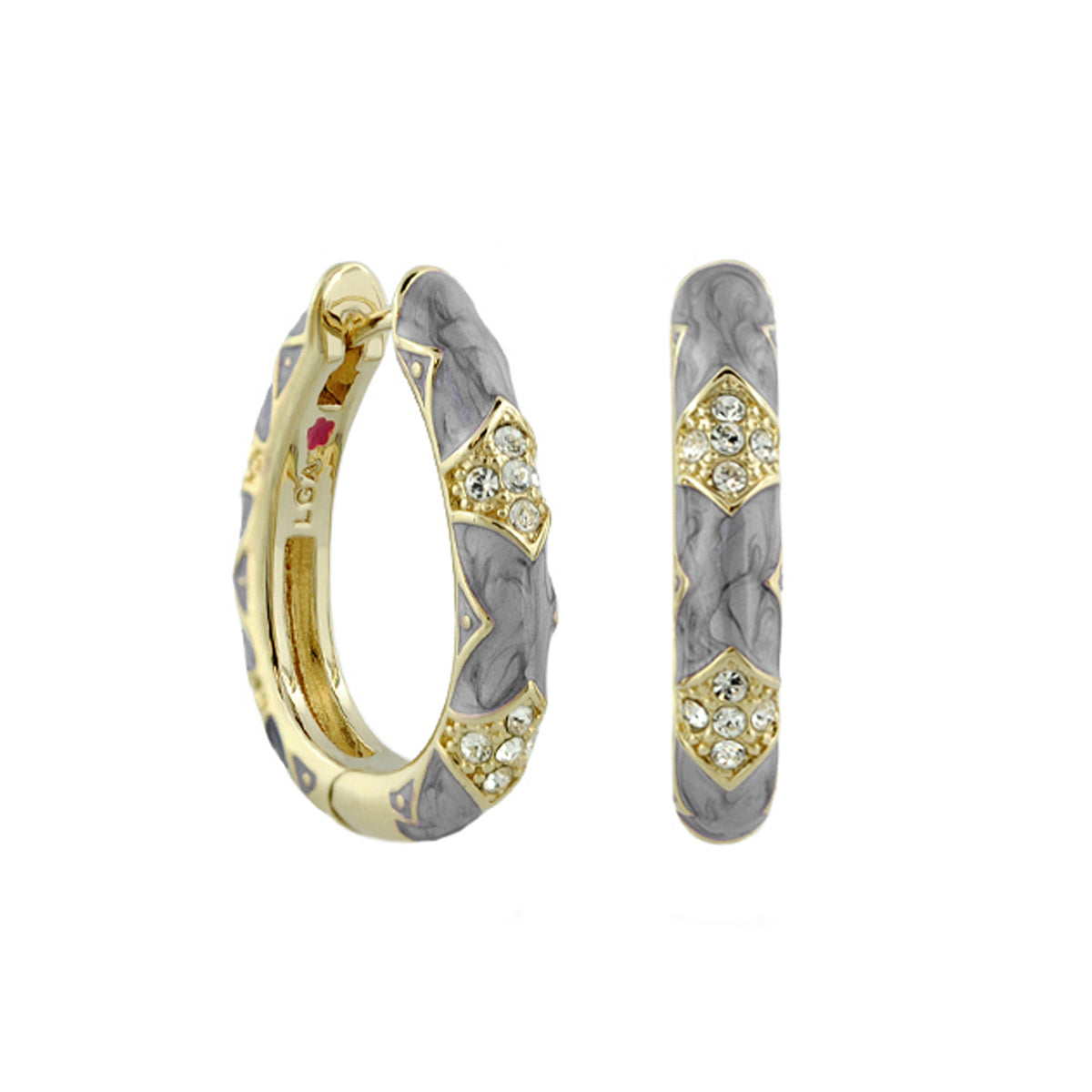 Stackable Fiesta Earrings — Pavé Station Hoop