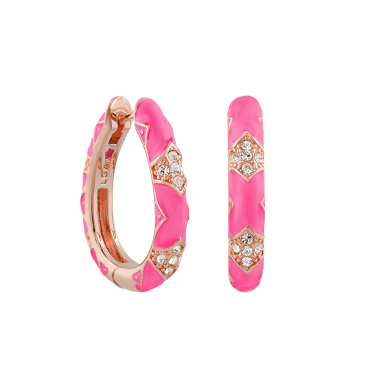 Stackable Fiesta Earrings — Pavé Station Hoop