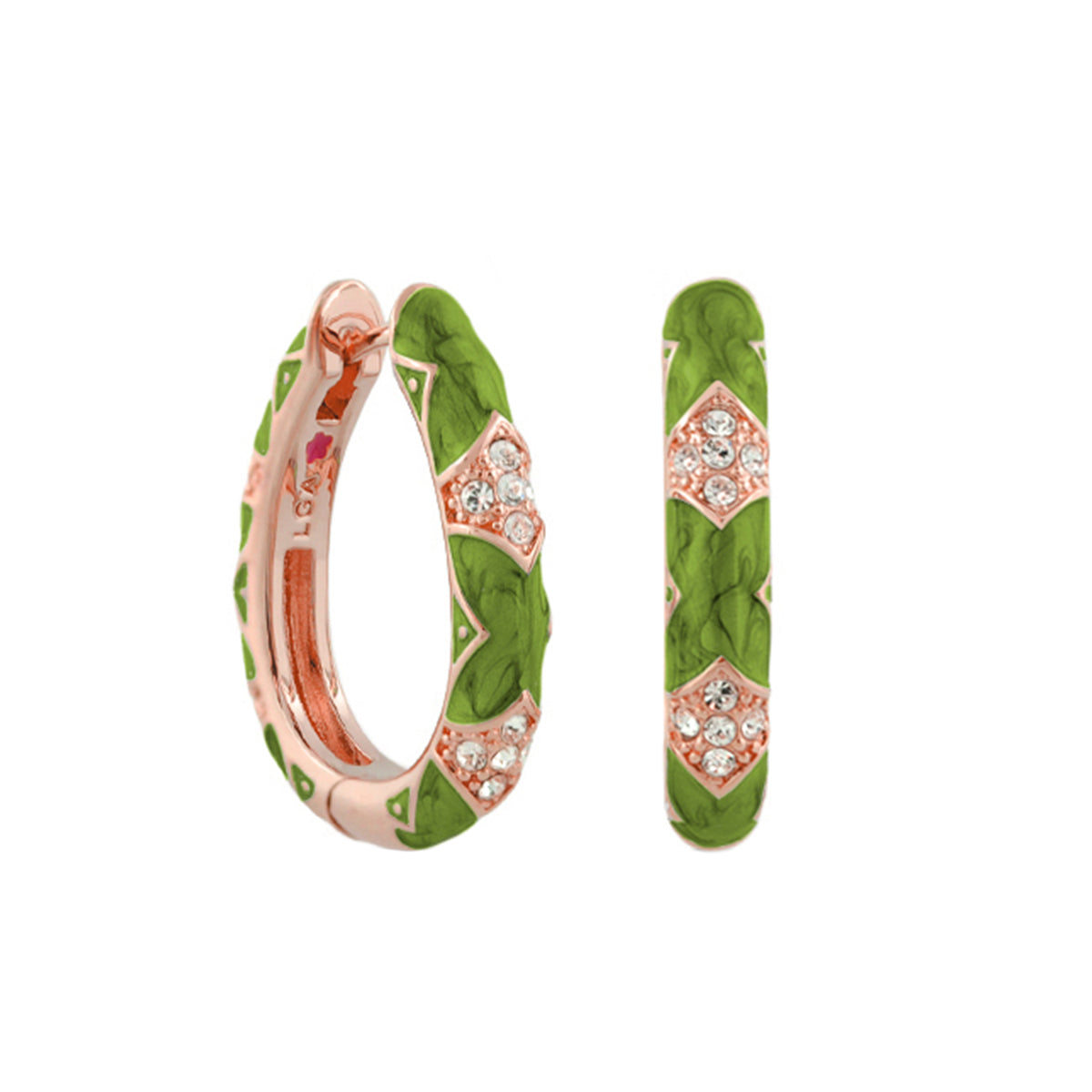 Stackable Fiesta Earrings — Pavé Station Hoop