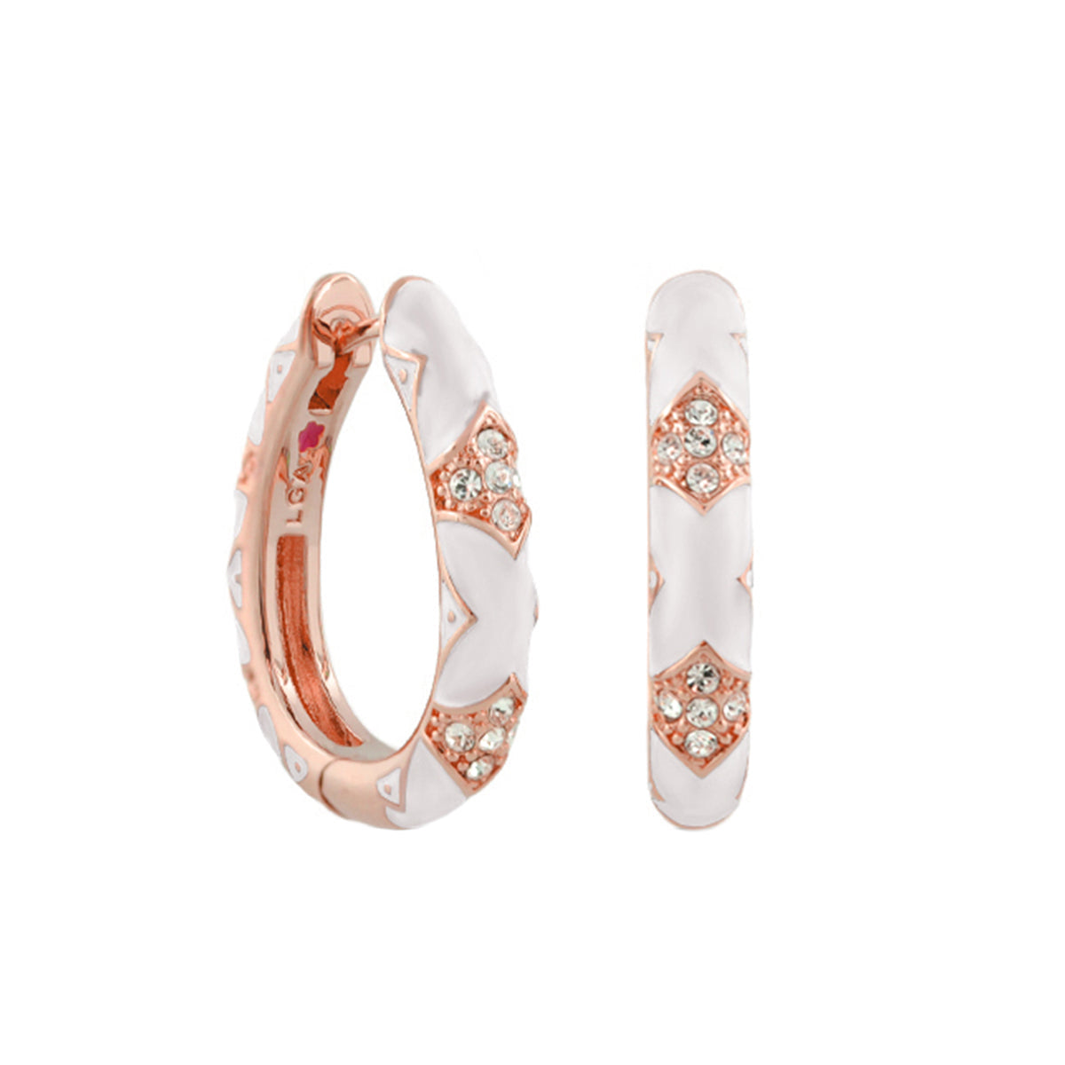 Stackable Fiesta Earrings — Pavé Station Hoop