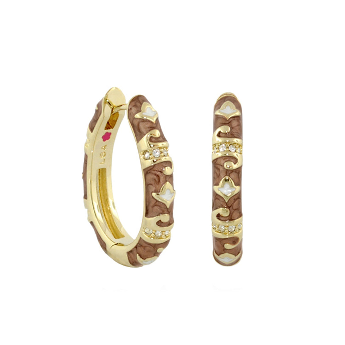 Stackable Fiesta Earrings — Lozenge Pavé Hoop