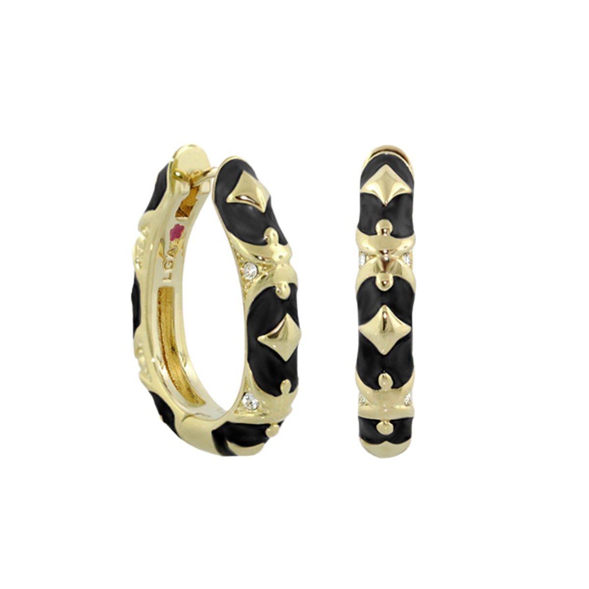 Stackable Fiesta Earrings — Studded Hoop