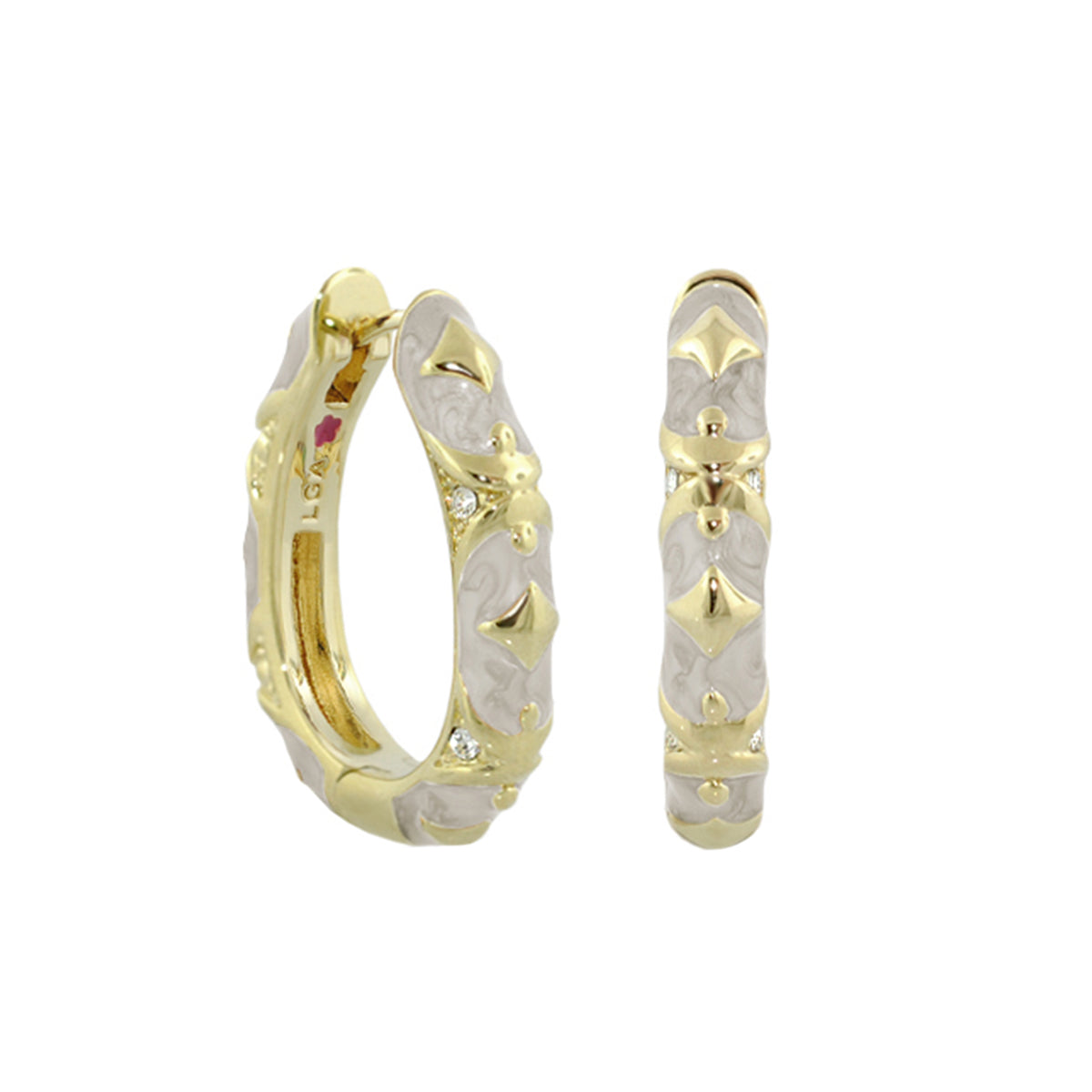 Stackable Fiesta Earrings — Studded Hoop