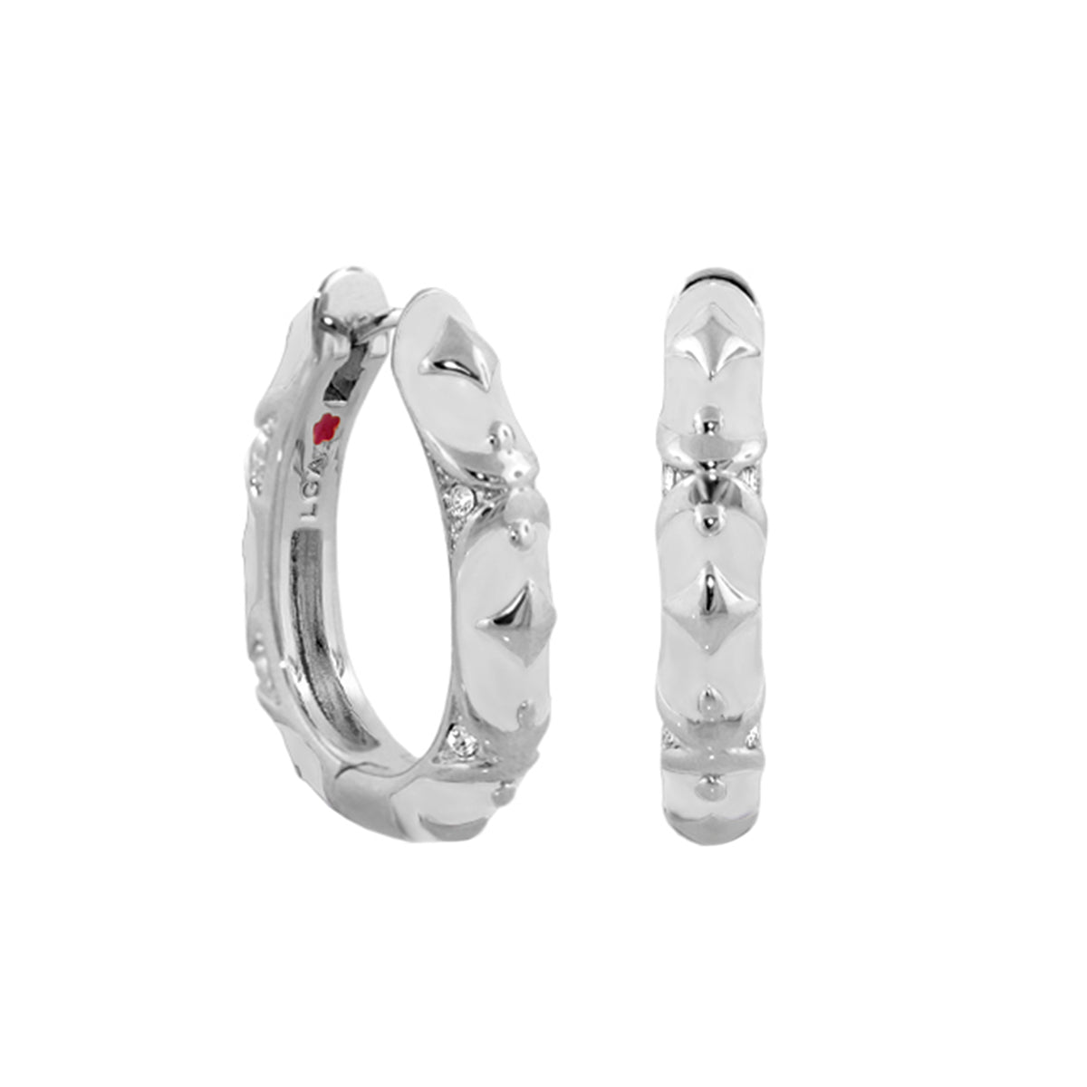 Stackable Fiesta Earrings — Studded Hoop