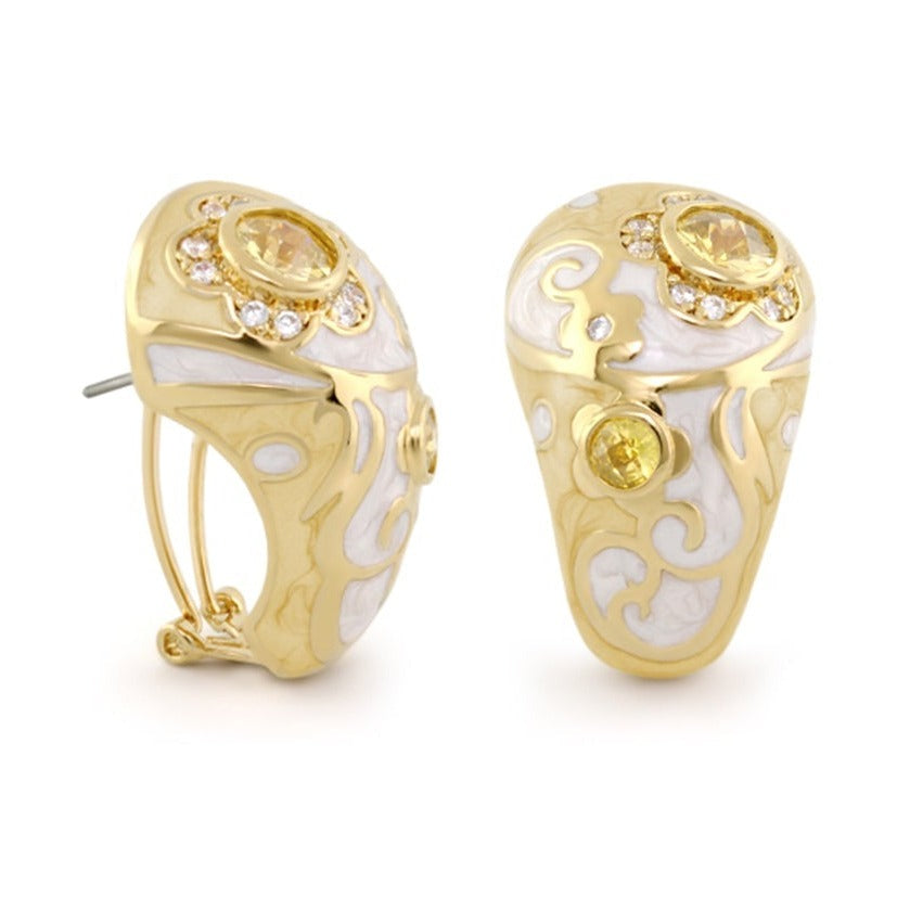 Daisy Swirl Earrings — Hand-Poured Clip