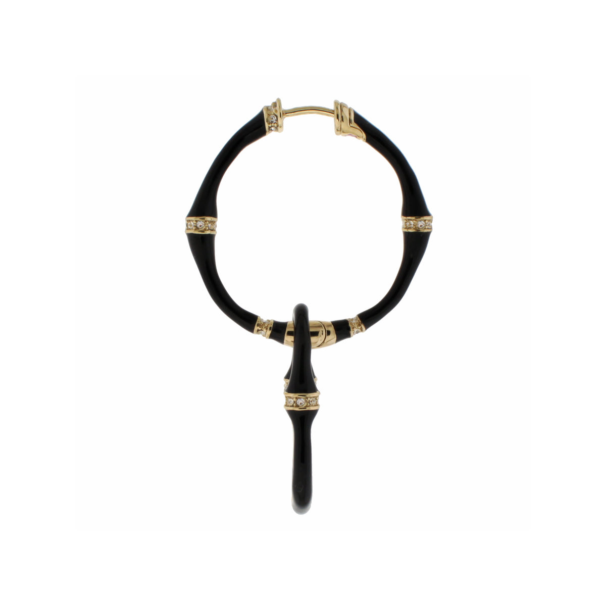 Bamboo Earrings — Heart Drop