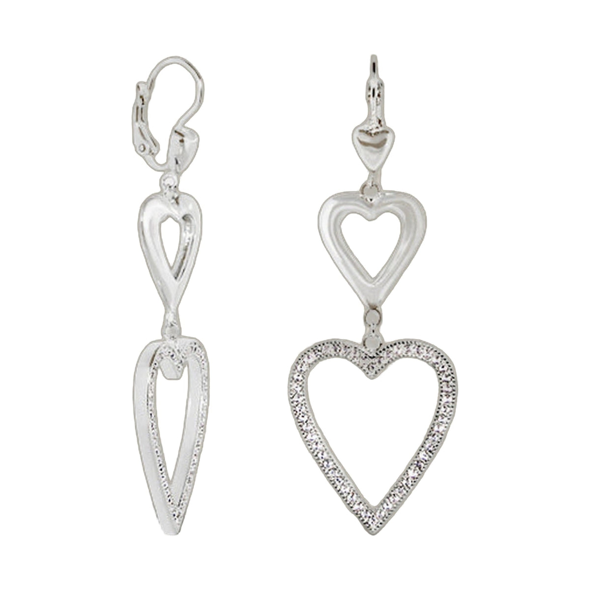 Pave Heart Earrings