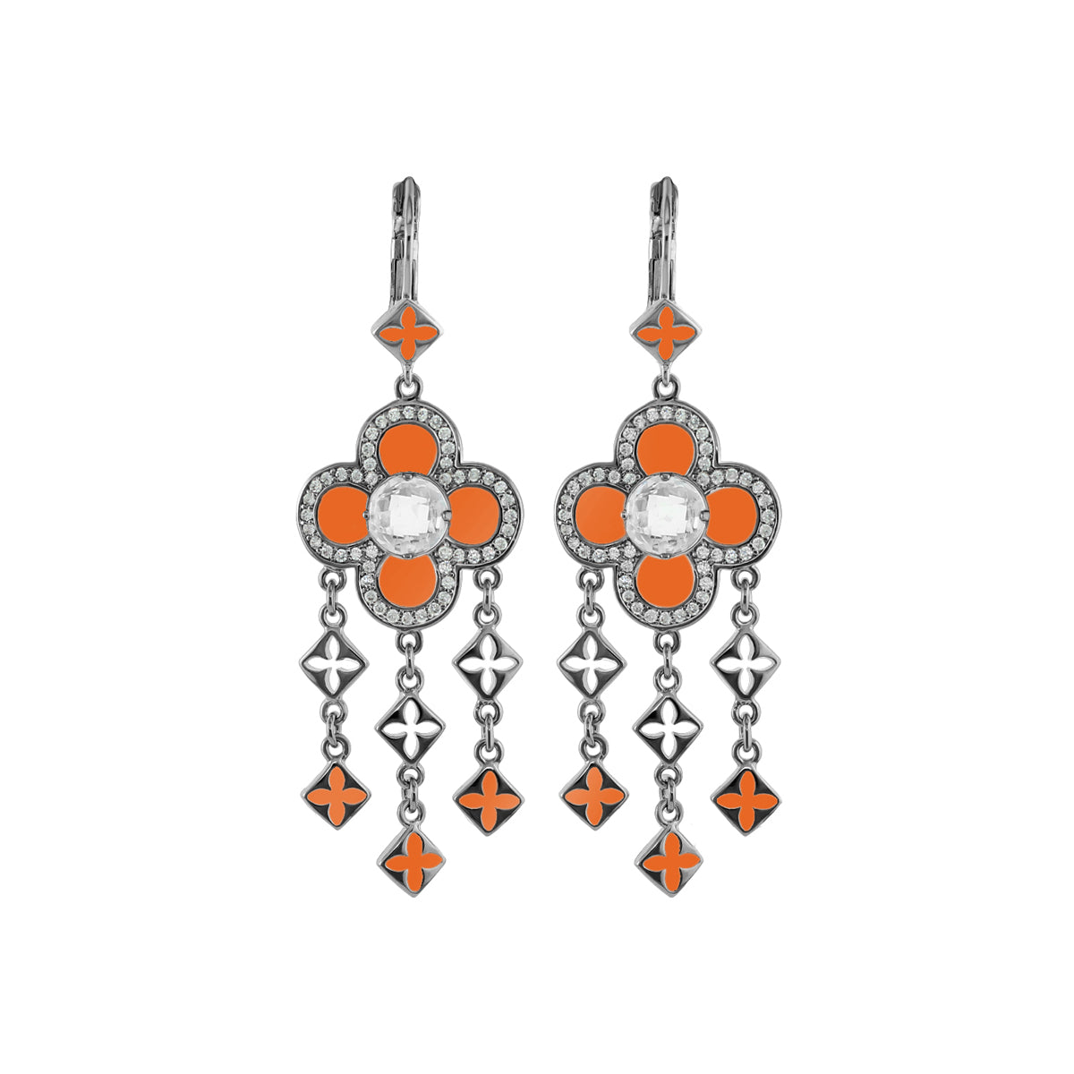 Floral Knight Earrings — Quatrefoil Drop