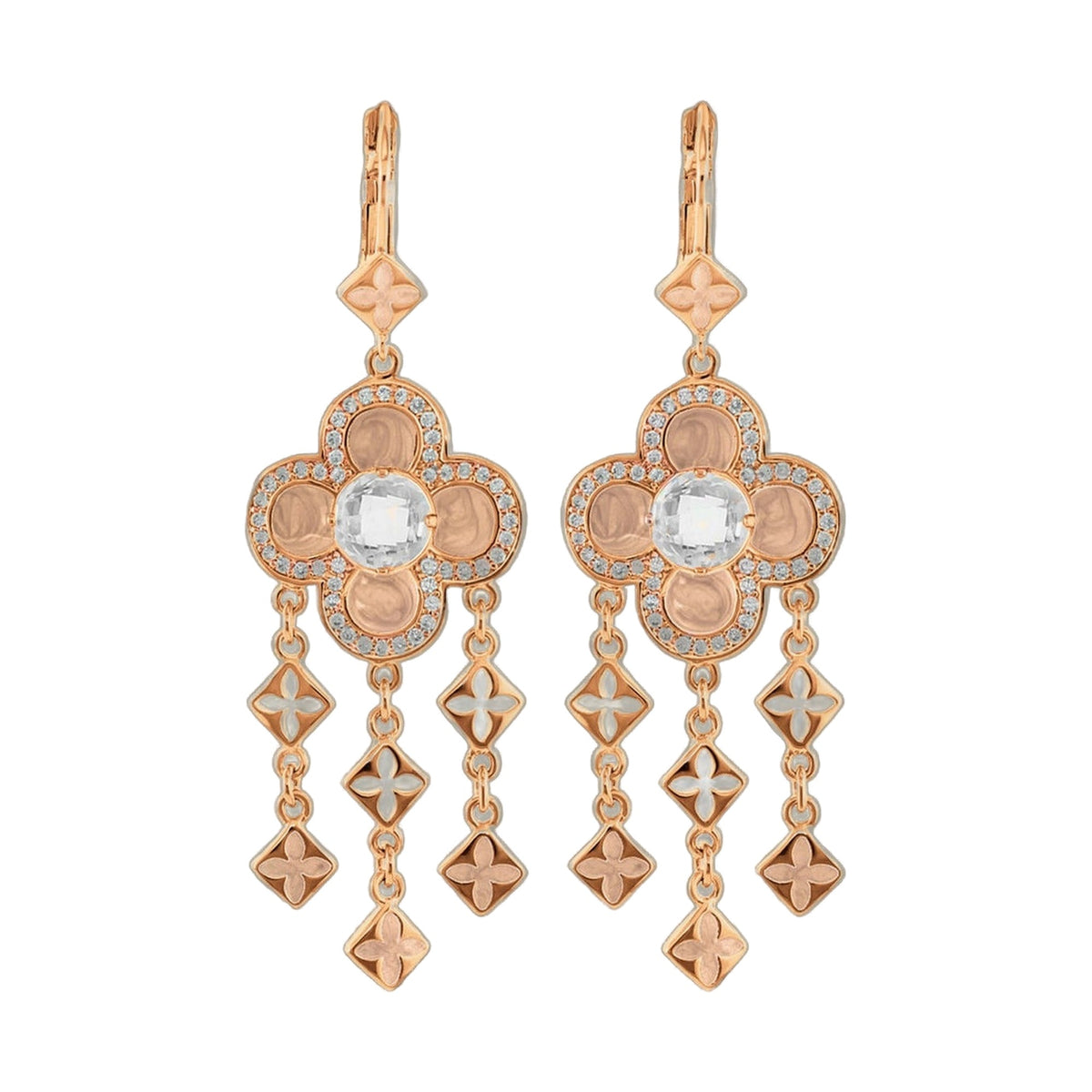 Floral Knight Earrings — Quatrefoil Drop