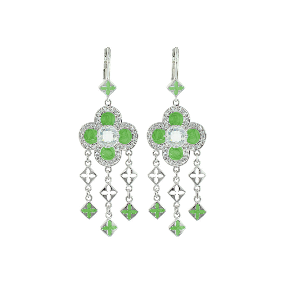Floral Knight Earrings — Quatrefoil Drop