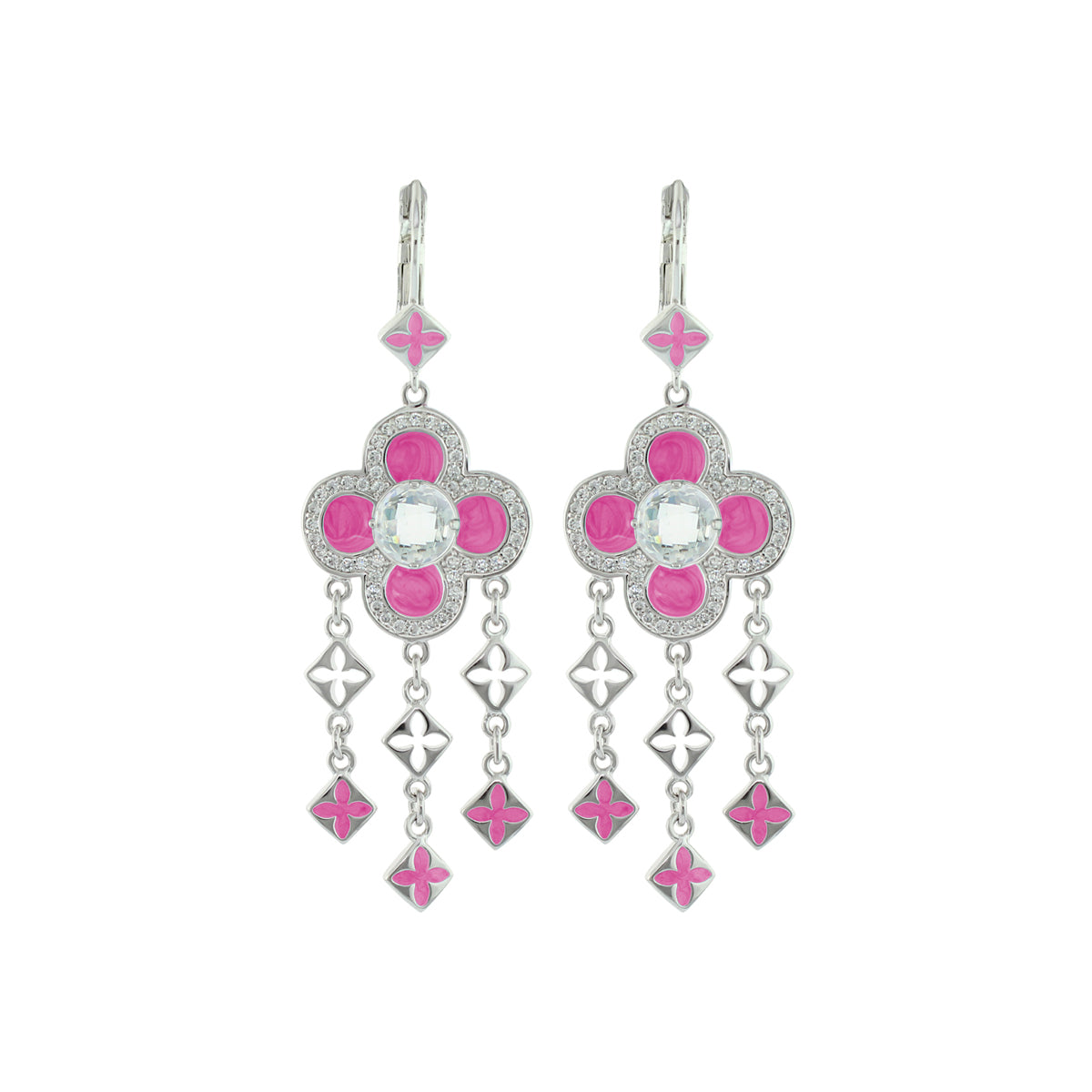 Floral Knight Earrings — Quatrefoil Drop