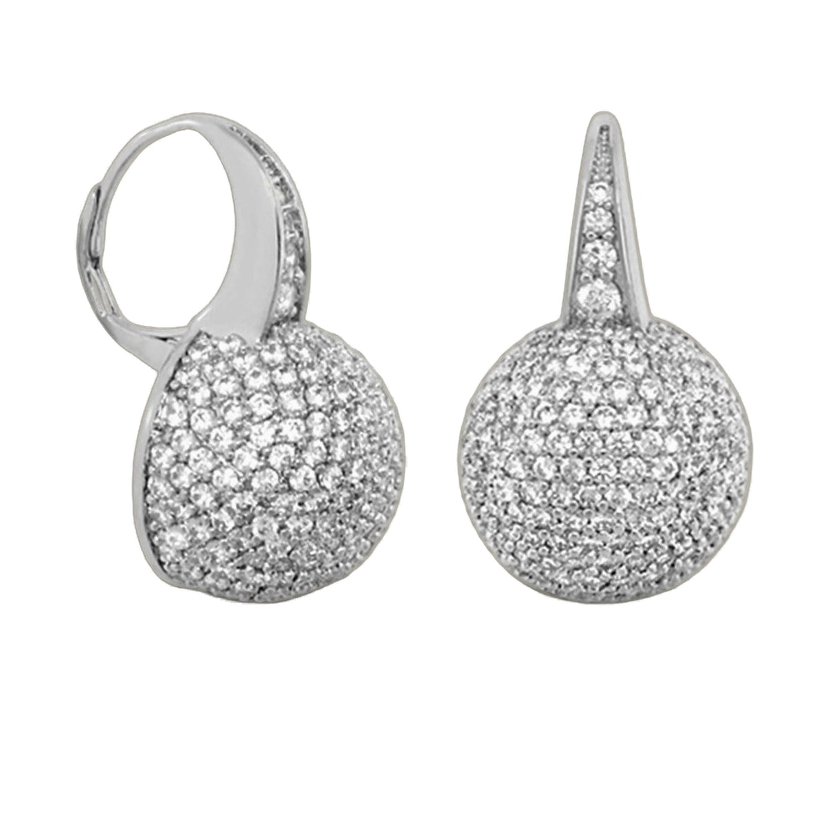 Glamour Pave Ball Earrings