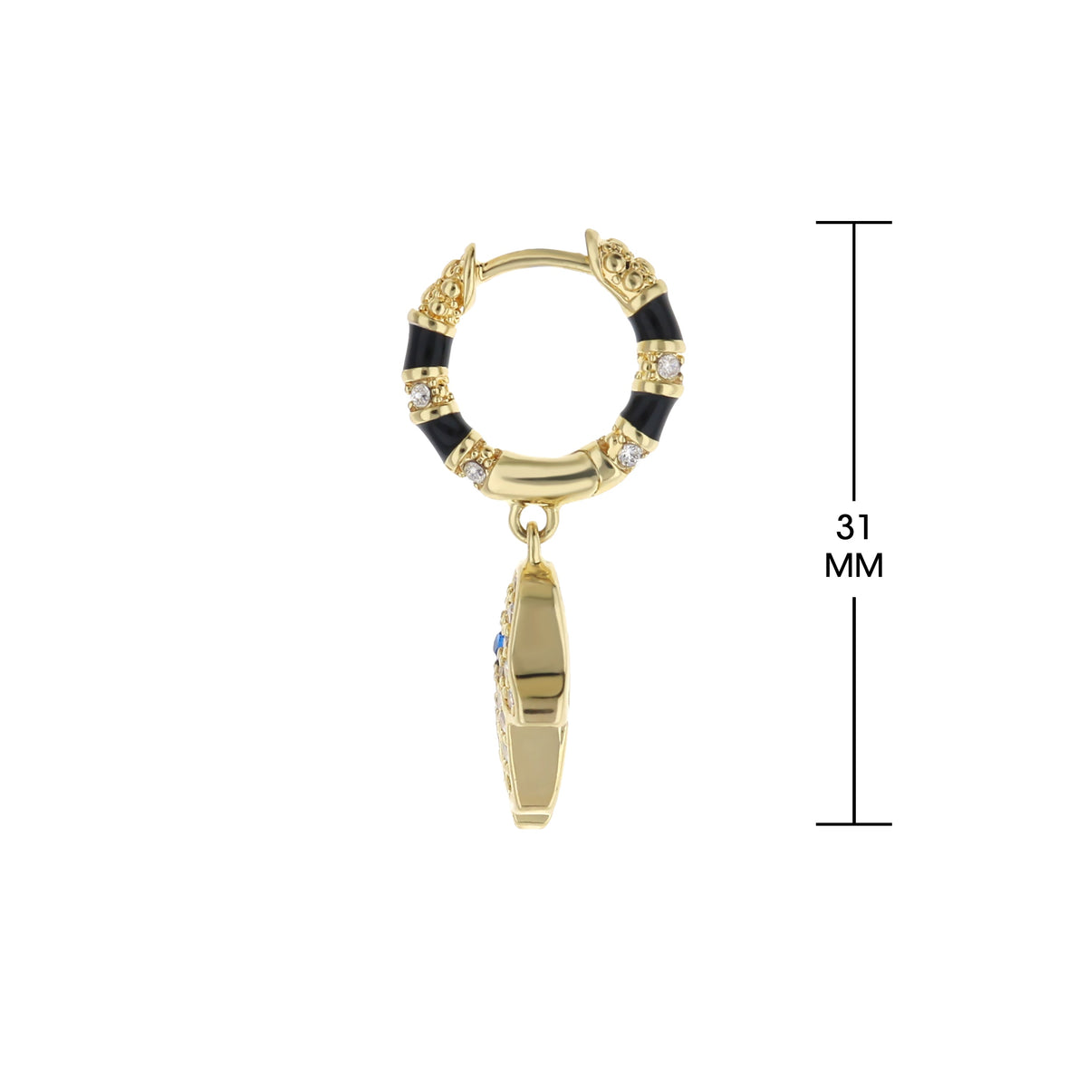 Lucky Hamsa Pave Earrings