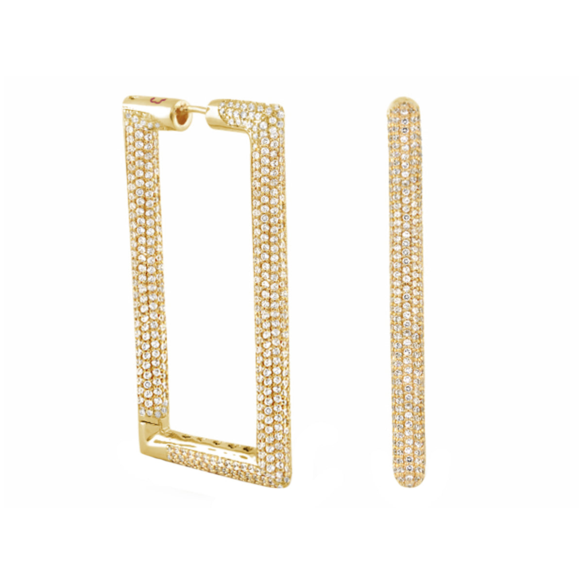 Shimmer and Glimmer Rectangle Earrings