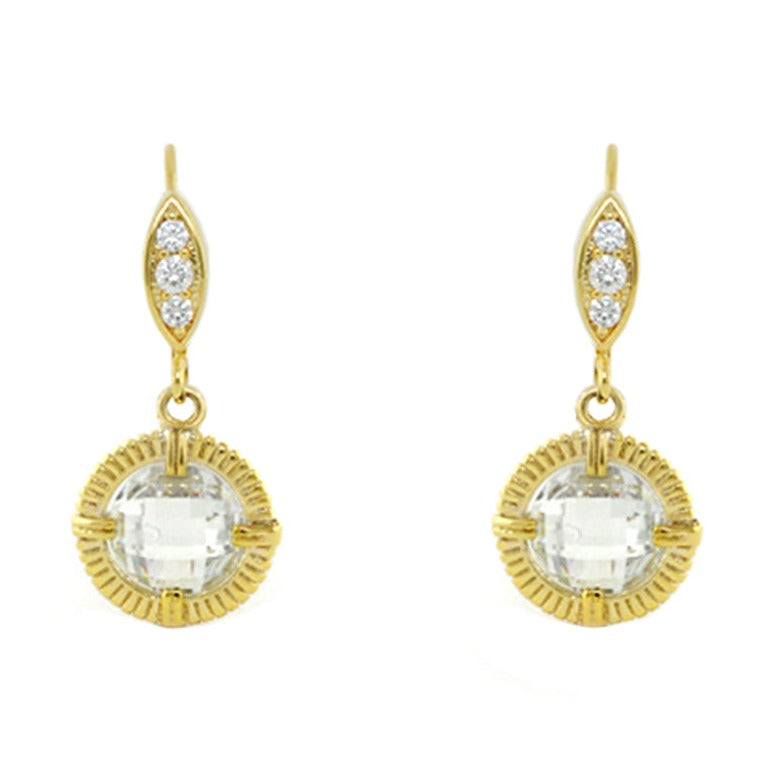 Eau Round Cz Earrings