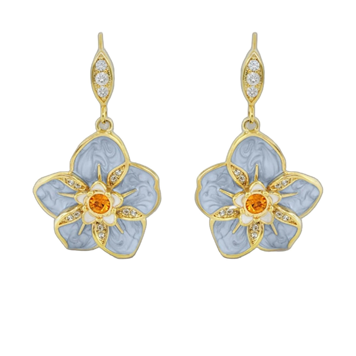 Eau Hibiscus Flower Earrings