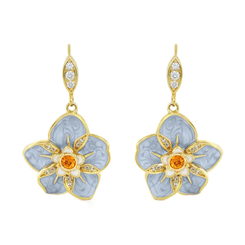 Eau Hibiscus Flower Earrings