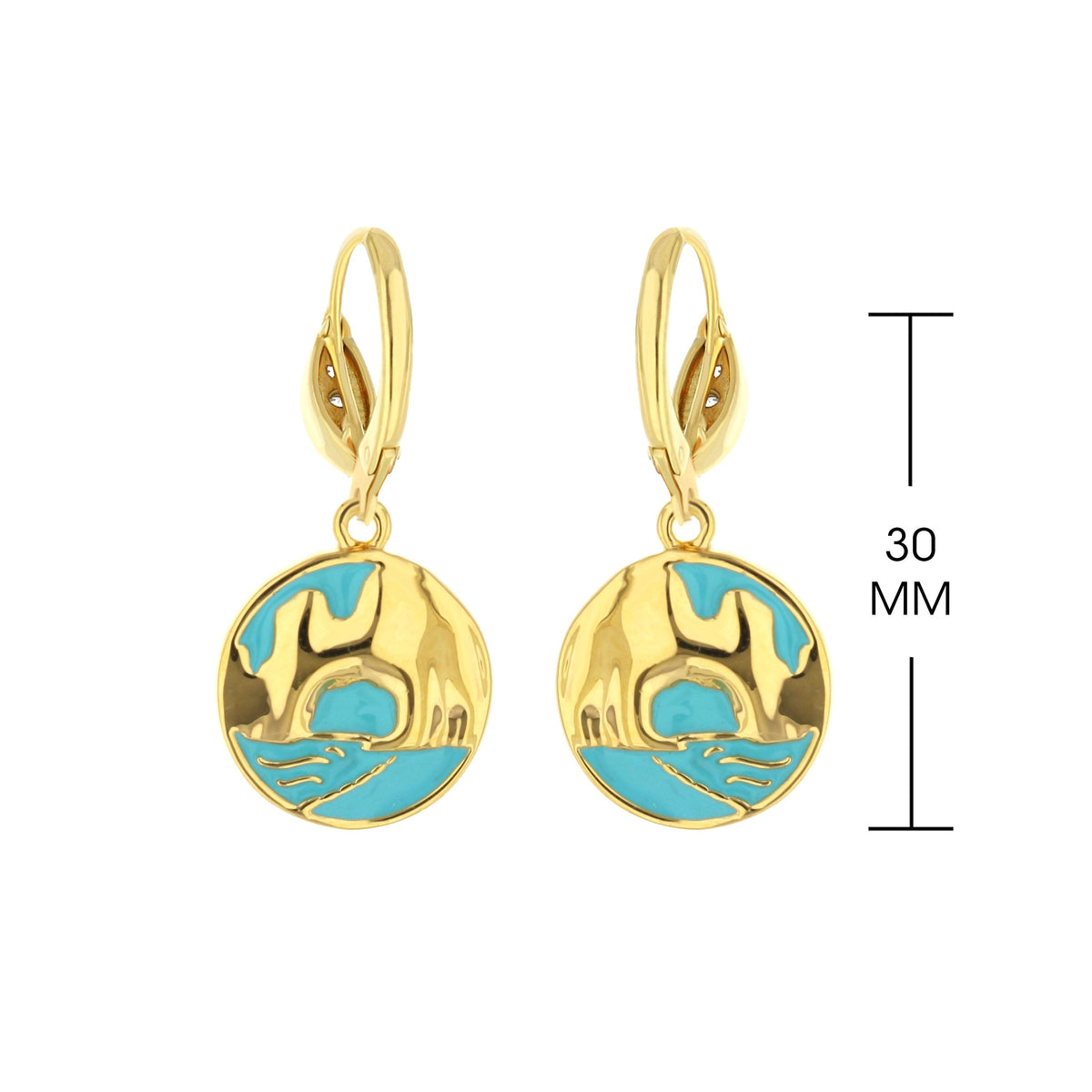 Eau Enamel Cabo Earrings