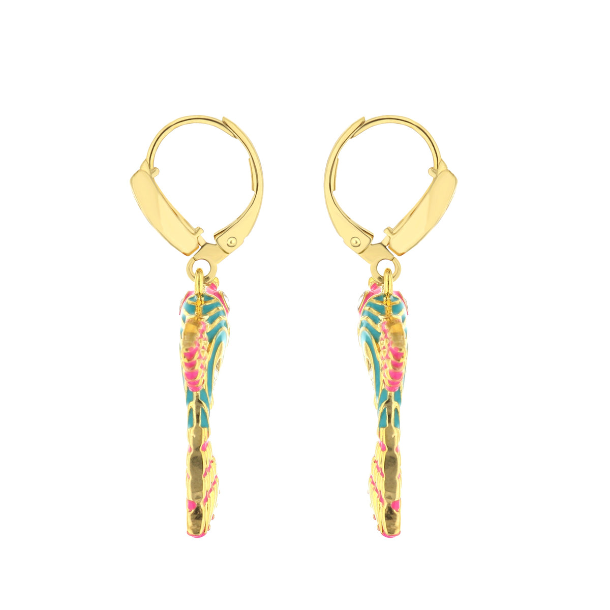 Eau Enamel Fish Earrings