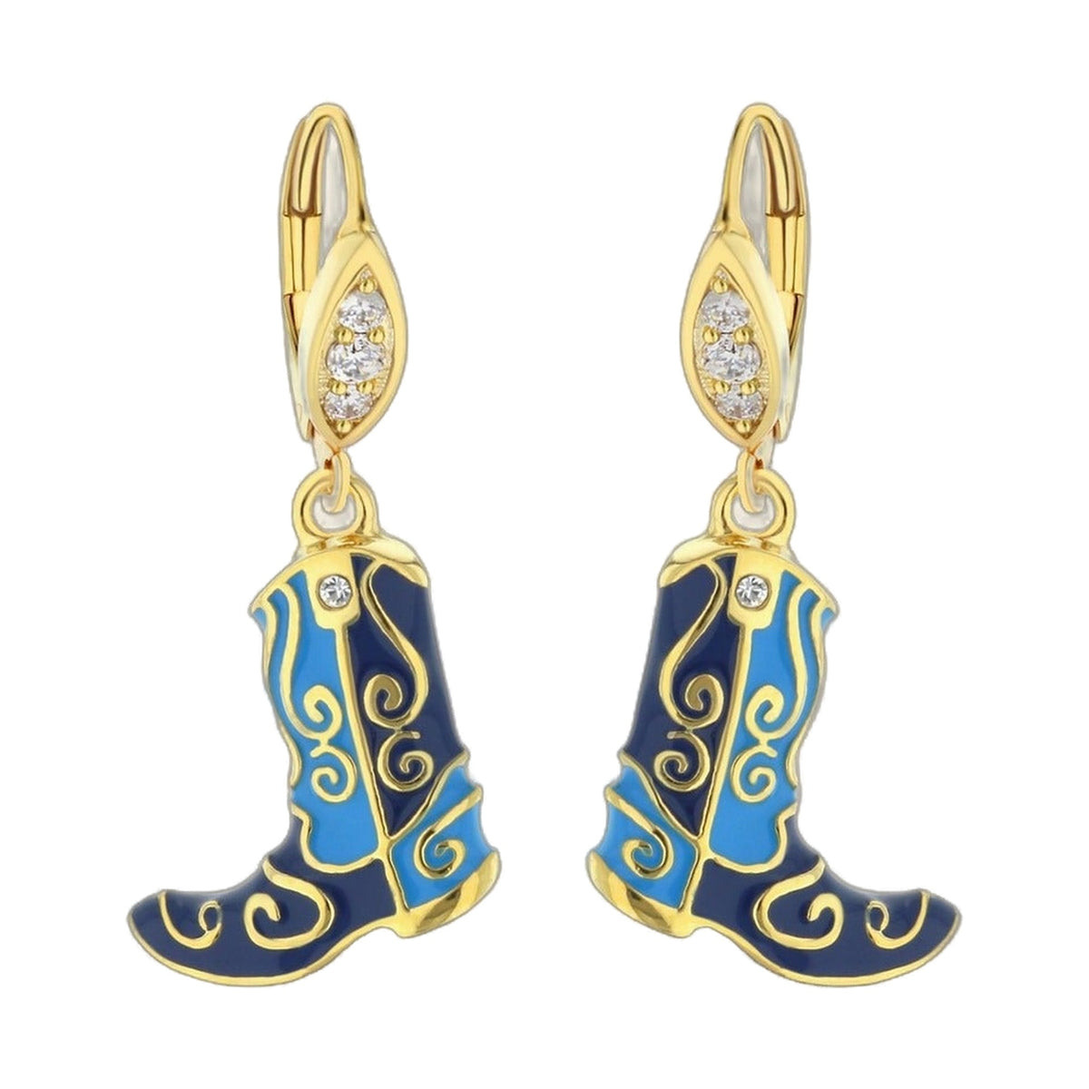 Eau Enamel Boot Earrings