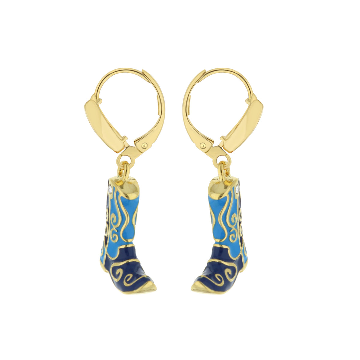 Eau Enamel Boot Earrings