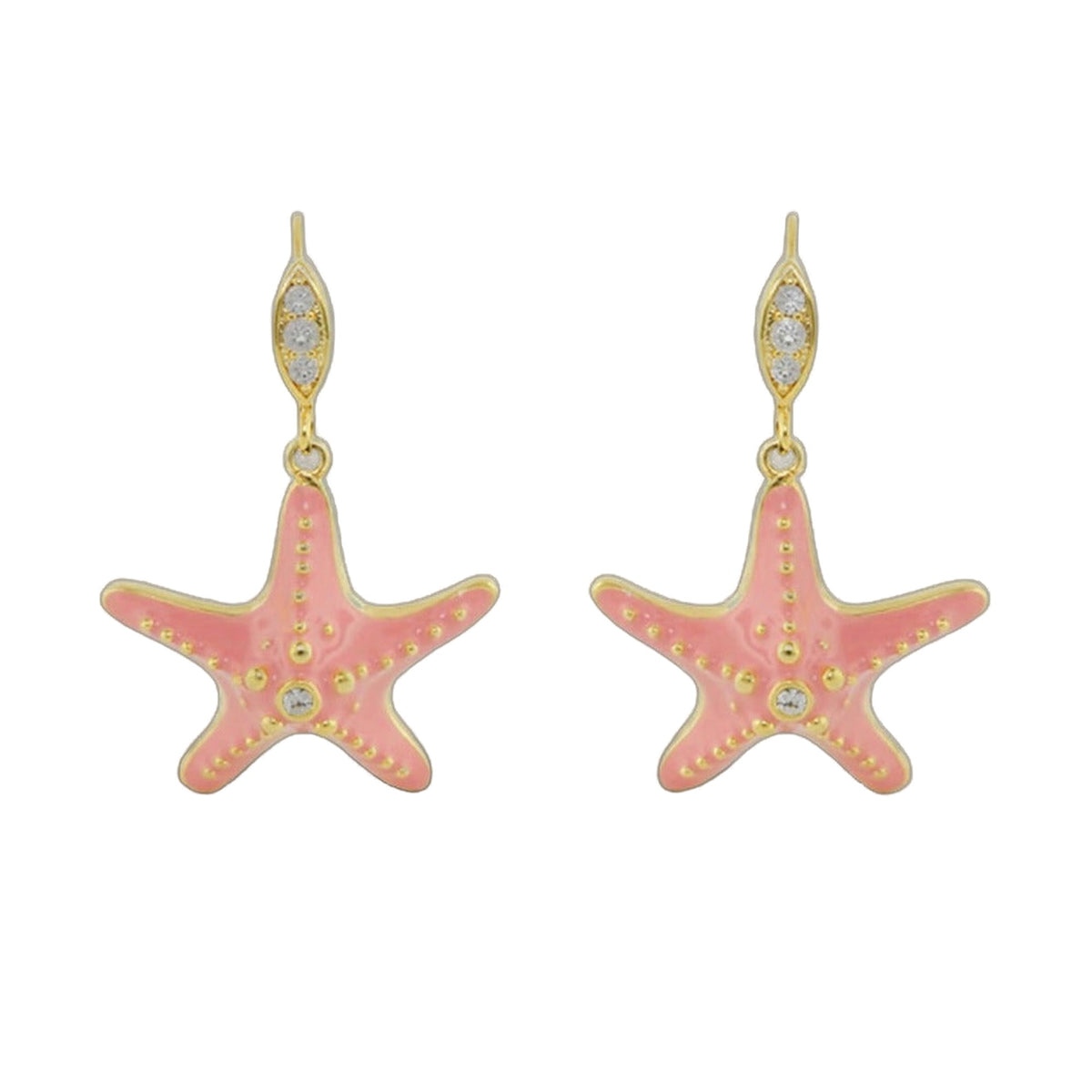 Eau Enamel Starfish Earrings
